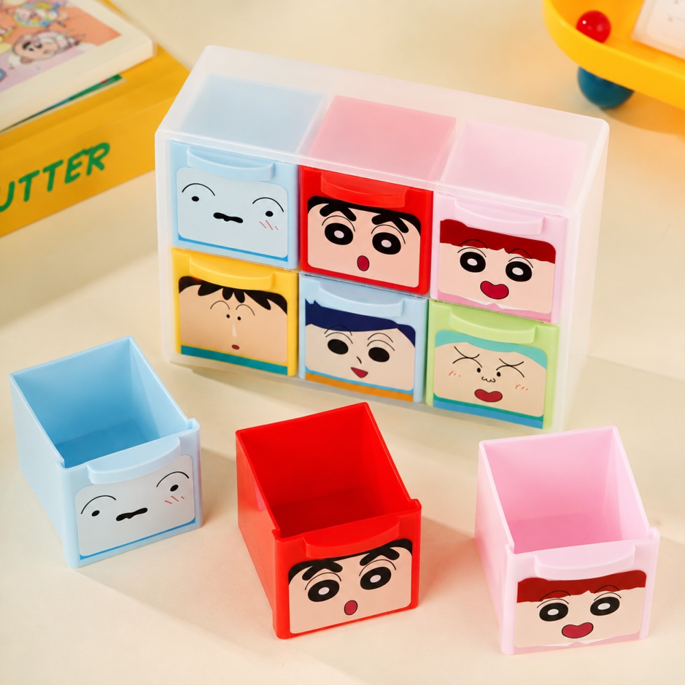 Home Office Box - Orijinal Crayon Shin-chan 6 Bölmeli Masa