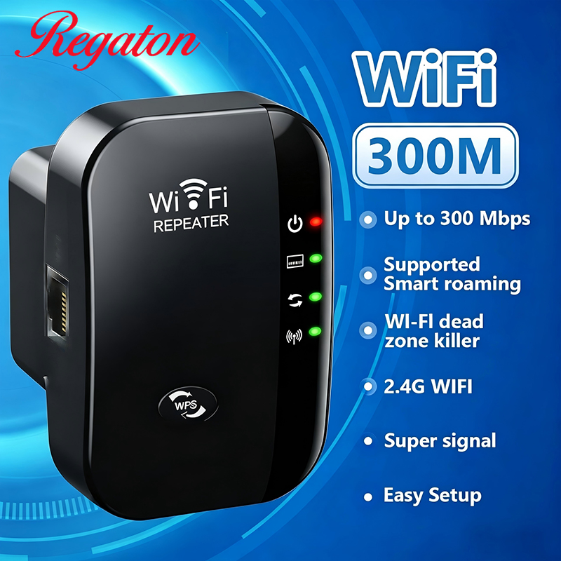 Home Office Studio - Kablosuz 300M 2.4GHz WiFi Menzil Genişletici,