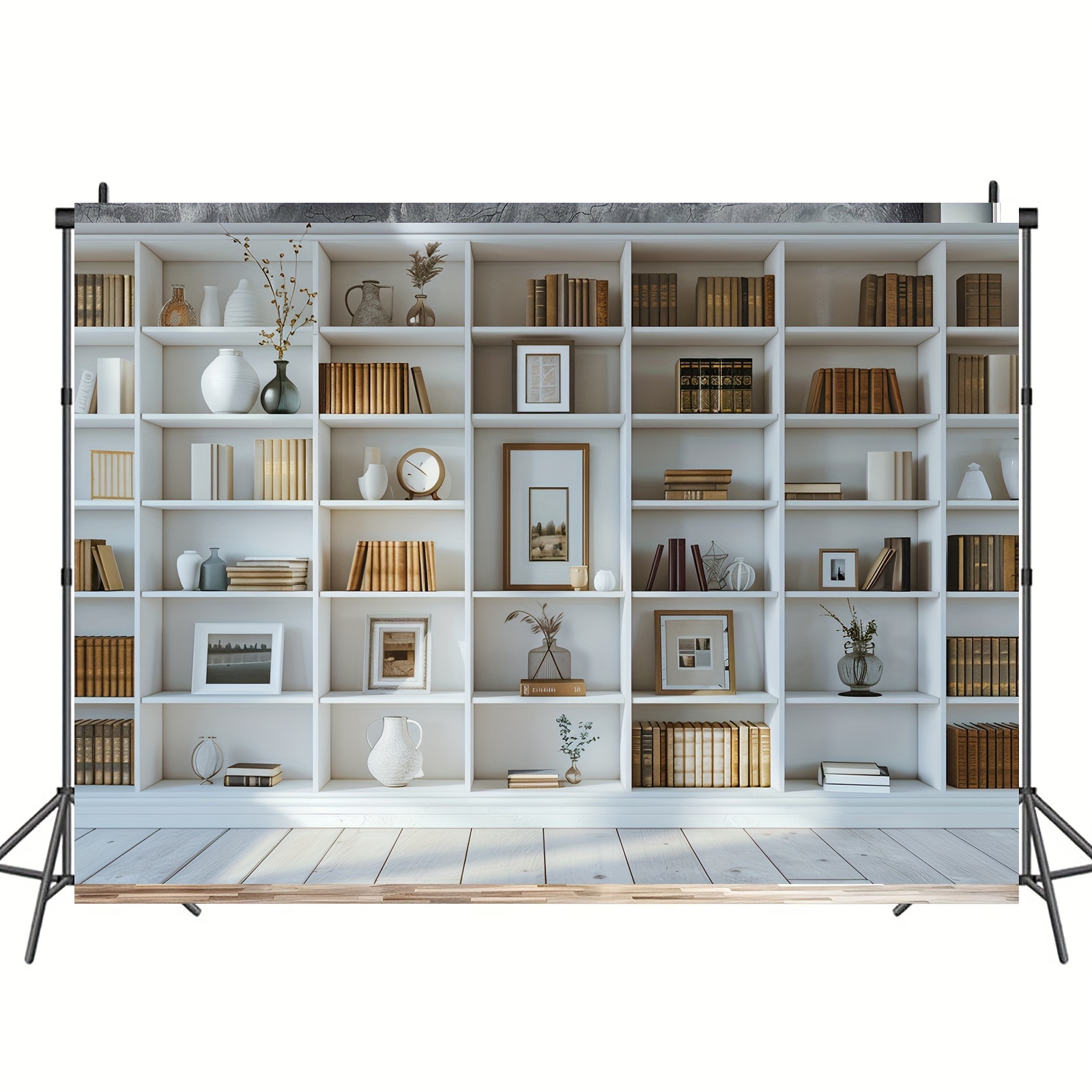 1 adet Beyaz Kitaplık arka pla - Home Office Background For Zoom incelemesi ve fiyatı