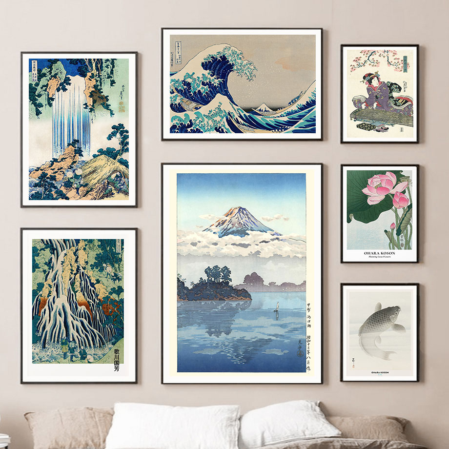 Hokusai Ohara Koson Japon sana - Home Office Guest Room incelemesi ve fiyatı