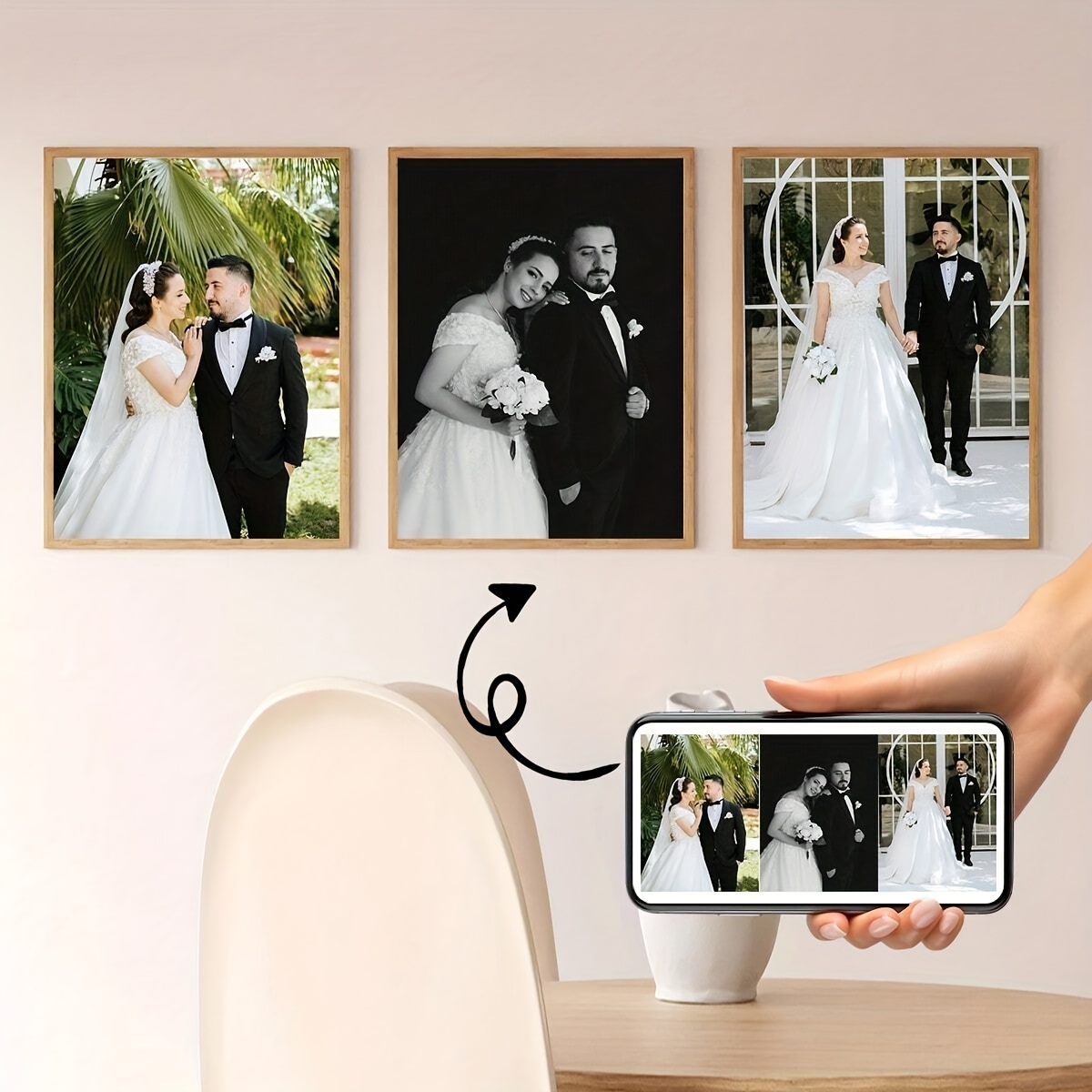 3'lü/set Özel Kare Kanvas Post - Home Office Photos incelemesi ve fiyatı