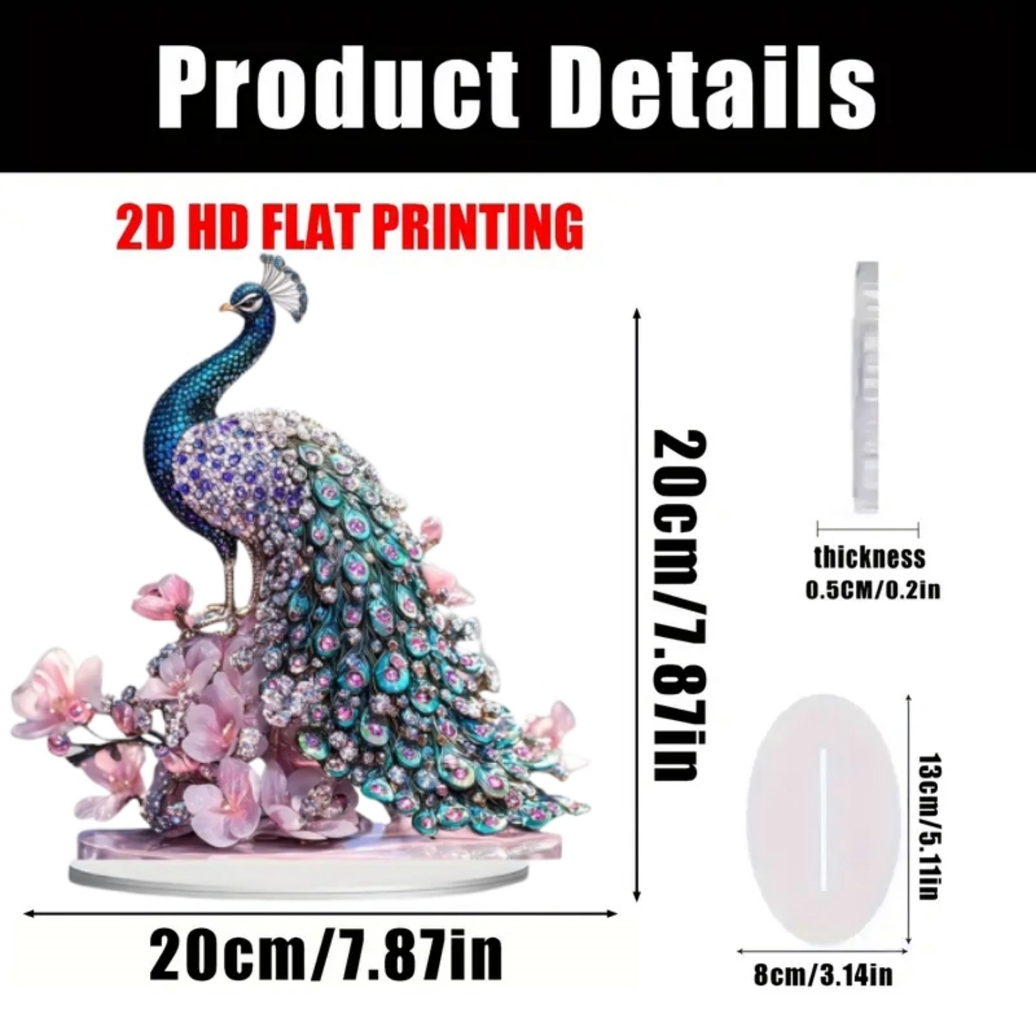 2D Düz Akrilik Tavus Kuşu Kuyr - Home Office Studio incelemesi ve fiyatı