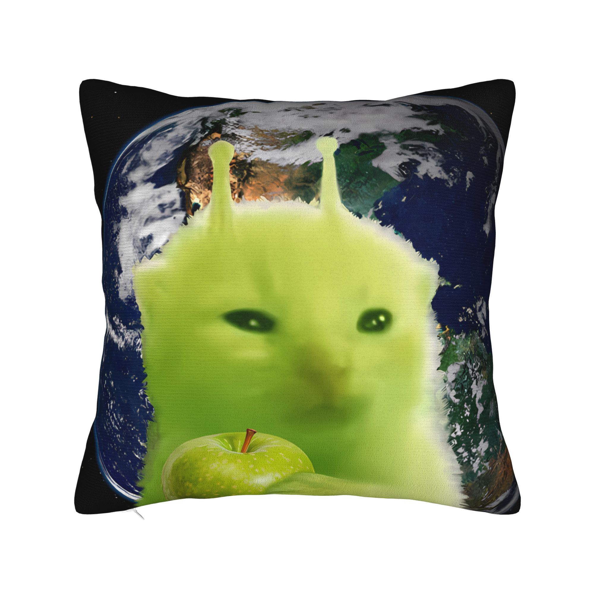 Yeşil Uzaylı Kedi Meme Yastık  - Home Office Design Ideas incelemesi ve fiyatı